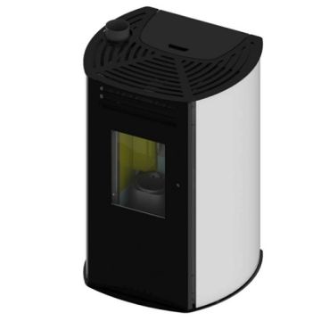 Stufa a pellet COLA VISION HR Colore Bianco