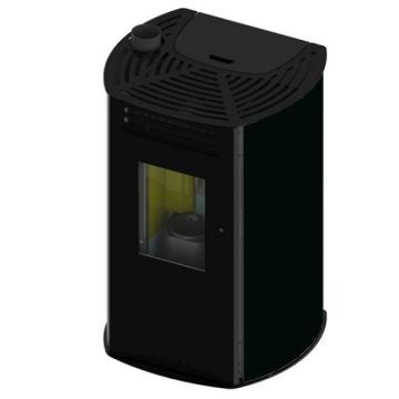 Stufa a pellet COLA VISION HR Colore Nero