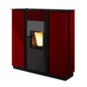 Stufa a pellet COLA SPRINT ACCIAIO Canalizzabile Colore Bordeaux